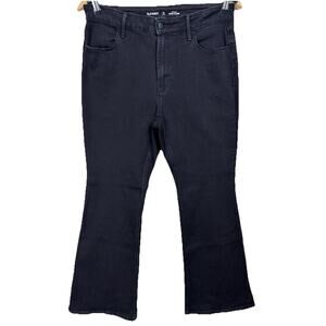 OLD NAVY Women's WOW Flare High Rise Black DENIM JEANS SIZE 12 Short